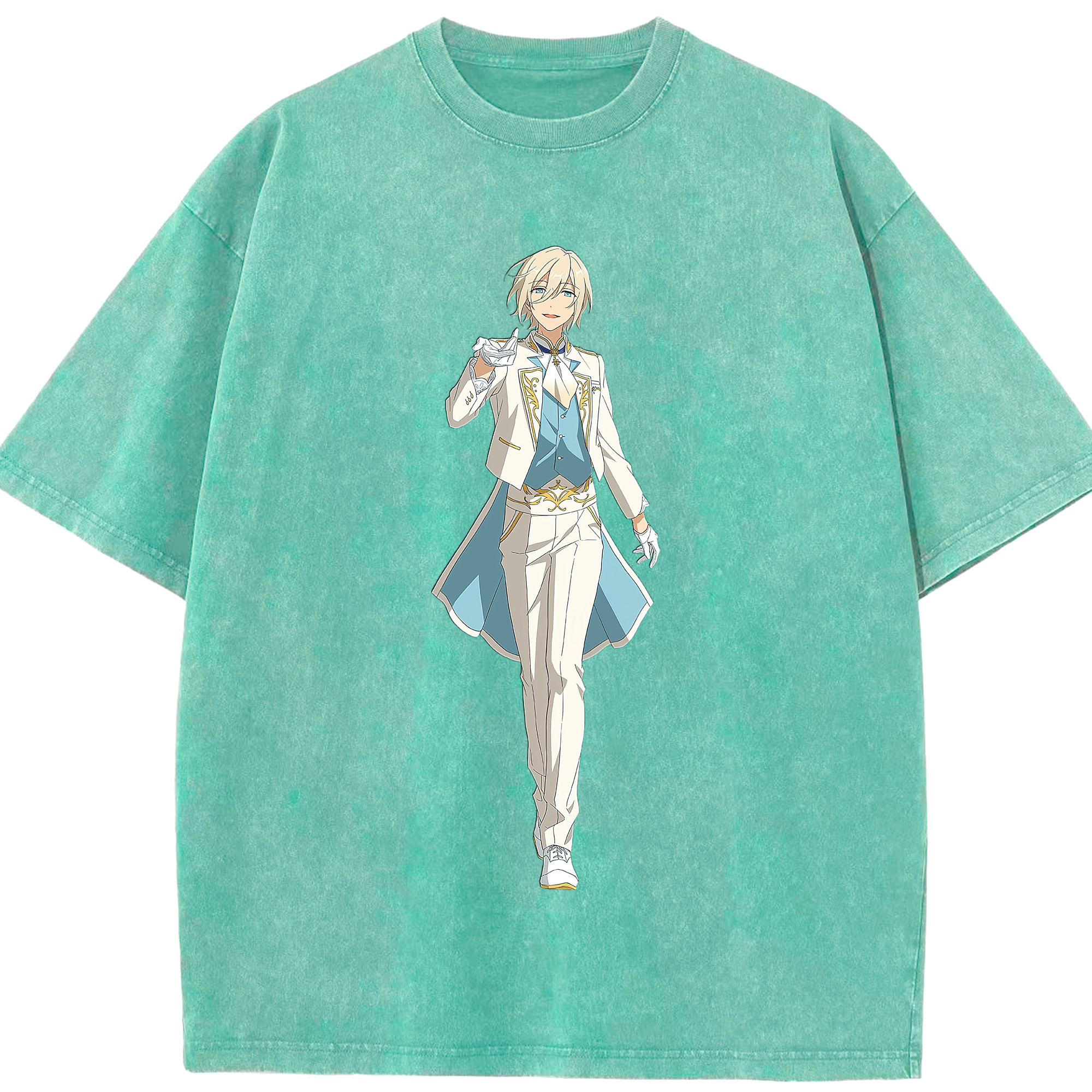 （画像用） あんさんぶるスターズ! Ensemble Stars 綿100% ヴィンテージ風 半袖Tシャツ（フロントプリント）